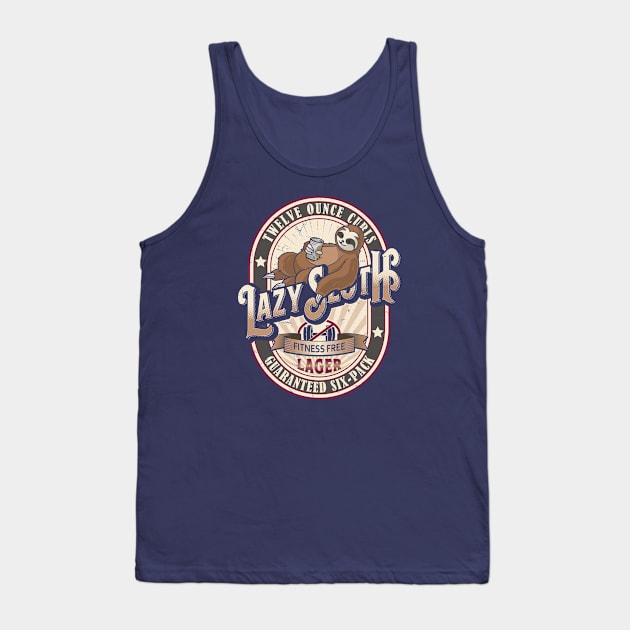 Lazy Sloth Lager Tank Top by ACraigL